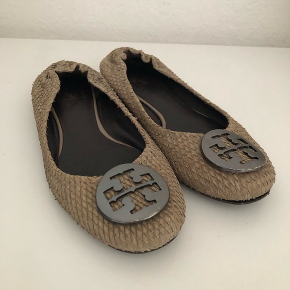 Tory Burch Taupe Ballet Flats - Picture 2 of 6